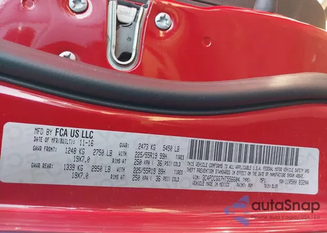 2017 Dodge Journey Crossroad Plus z USA, uszkodzony, nr VIN 3C4PDCGG7HT556604